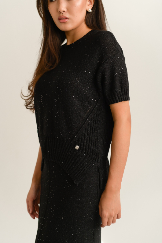 Костюм из тонкого трикотажа с блеском