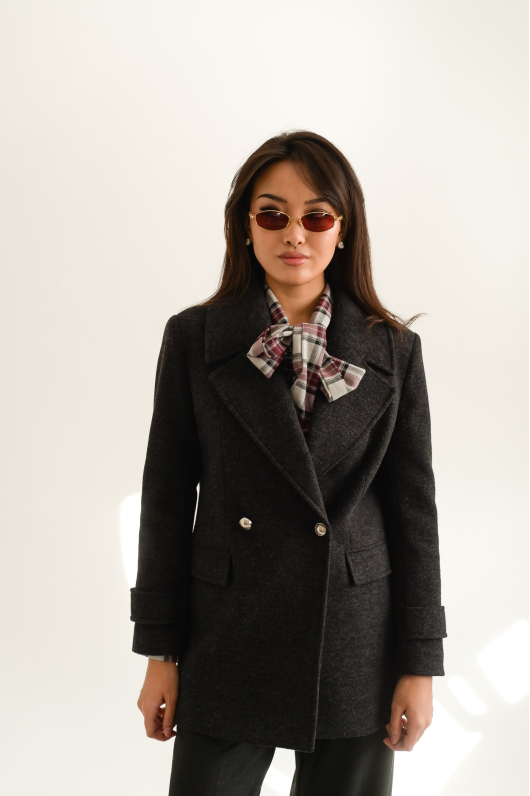 Пальто двубортное