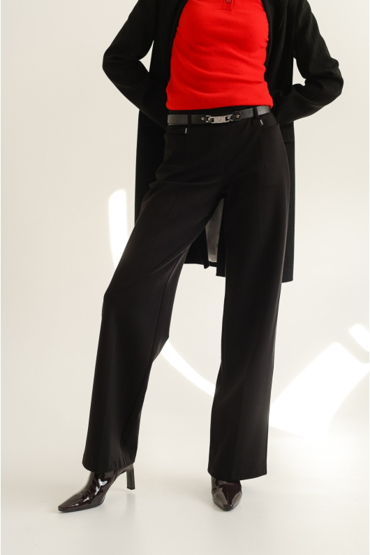 Брюки из плотного трикотажа