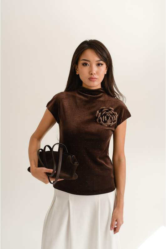 Американка из полупрозрачного трикотажа с блеском