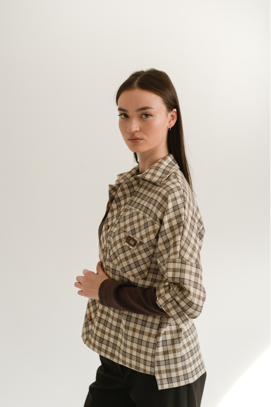 Рубашка в клетку в стиле  „Casual“