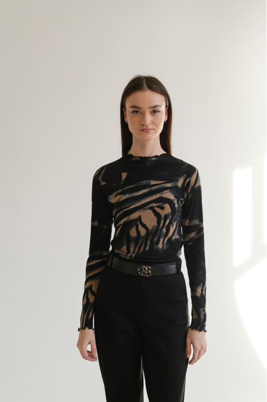 Брюки укороченные из теплого трикотажа