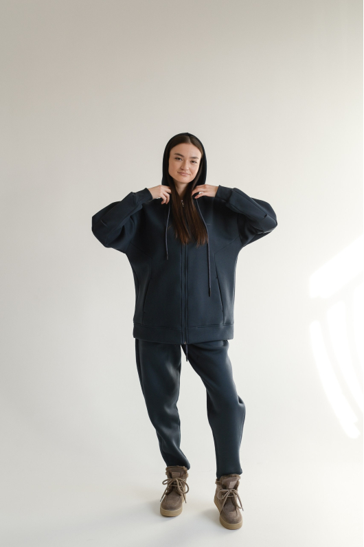 Костюм спортивный на флисе с капюшоном 