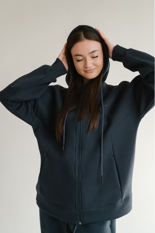 Костюм спортивный на флисе с капюшоном 