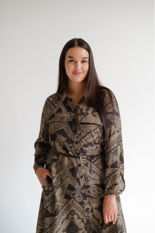 Платье с узорами в линейке Xl