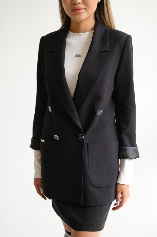 Жакет удлиненный прямого кроя