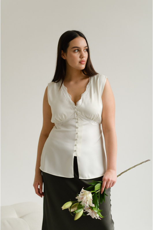 Блуза без рукавов