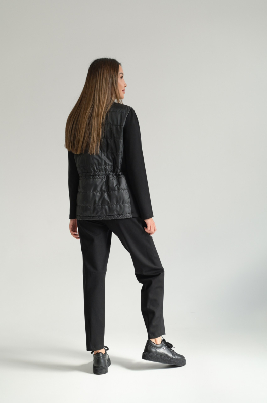 Костюм брючный двойка со вставкой из плащовка 