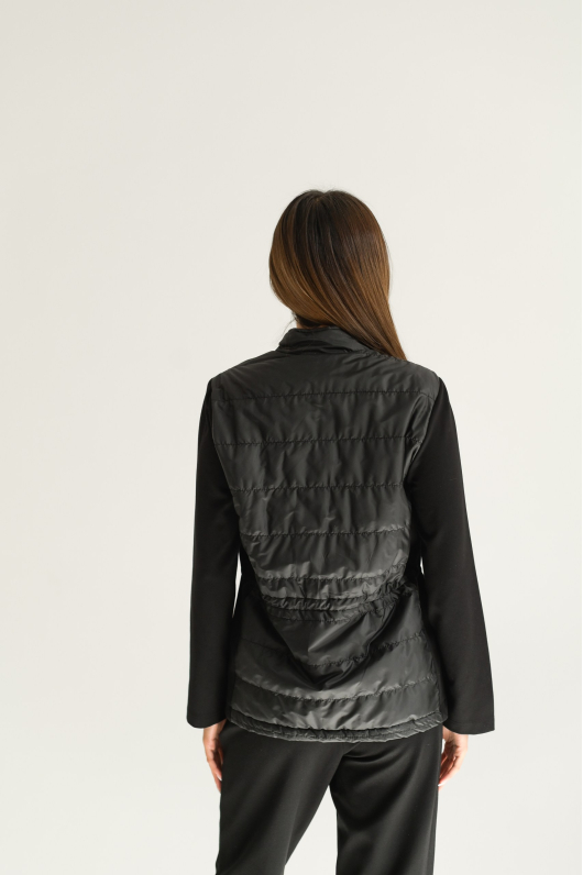 Костюм брючный двойка со вставкой из плащовка 