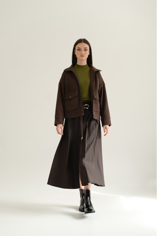 Юбка расклешенная длины миди 