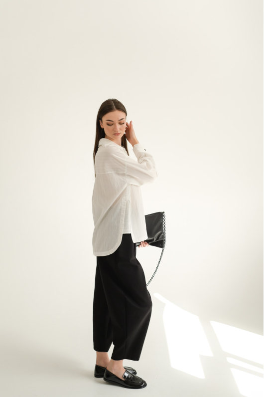 Рубашка в мелкую полоску