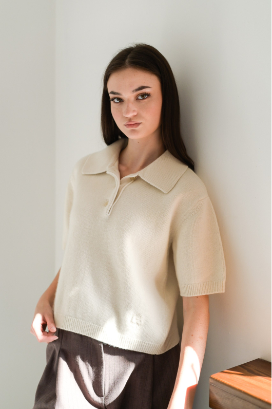 Поло из плотного трикотажа