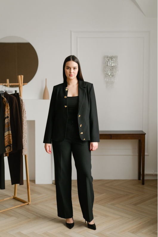 Костюм 2-ка с архитектурными пуговицами 