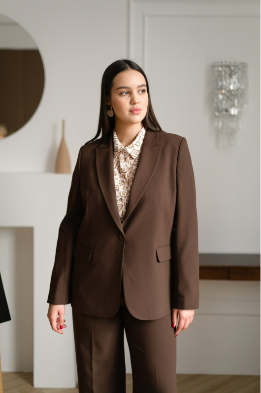 Костюм 2-ка в шоколадном цвете 