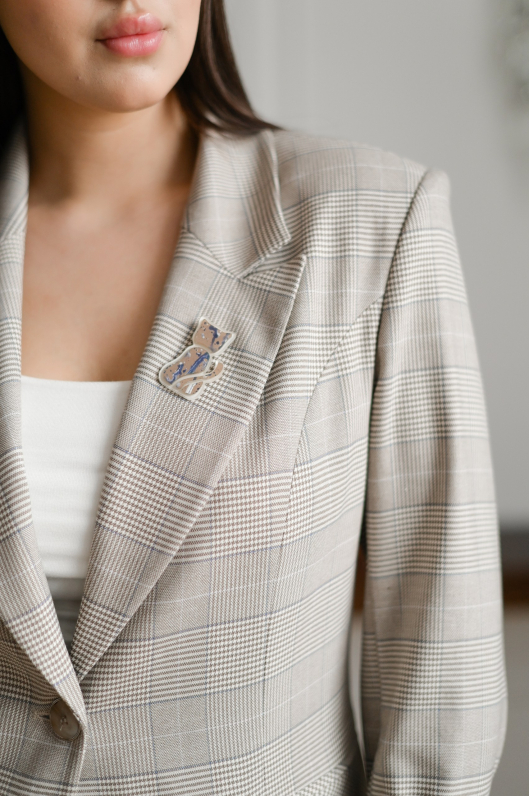 Жакет в мелкую клетку