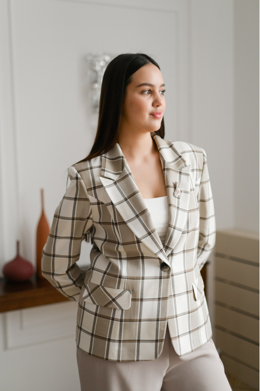 Жакет в крупную клетку