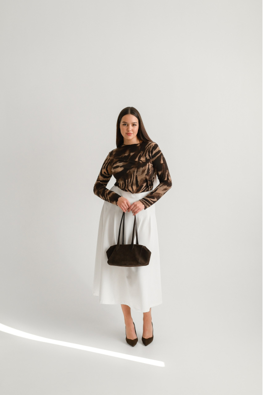 Лонгслив в шоколадном оттенке