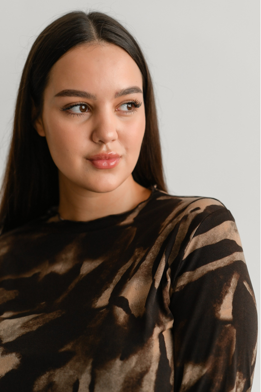 Лонгслив в шоколадном оттенке