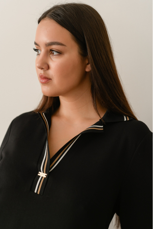 Платье длины миди из плотного трикотажа