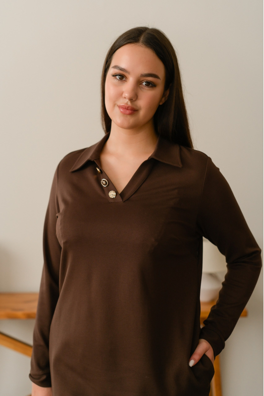 Платье из трикотажа 