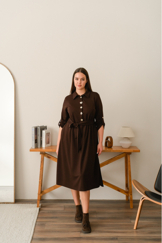 Платье из трикотажа свободного силуэта