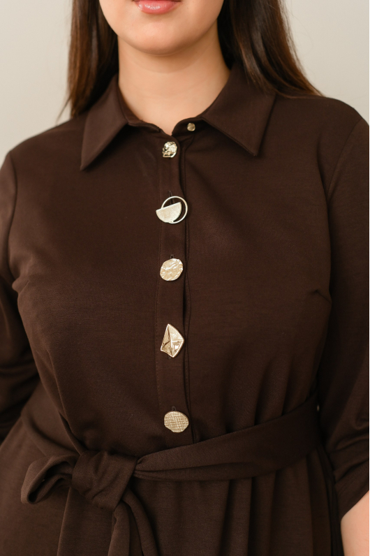 Платье из трикотажа свободного силуэта