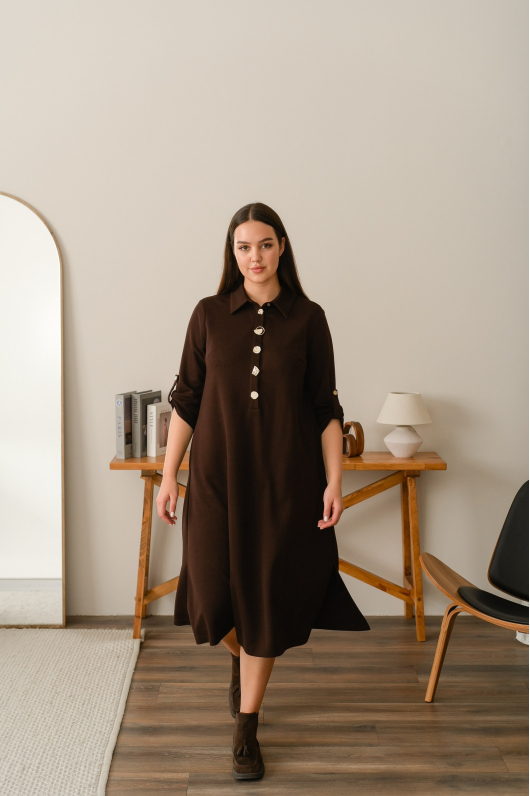 Платье из трикотажа свободного силуэта