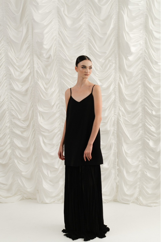 Платье комбинация  длины макси 