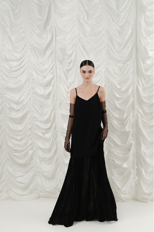 Платье комбинация  длины макси 