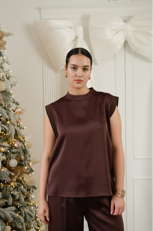 Блуза из струящейся ткани