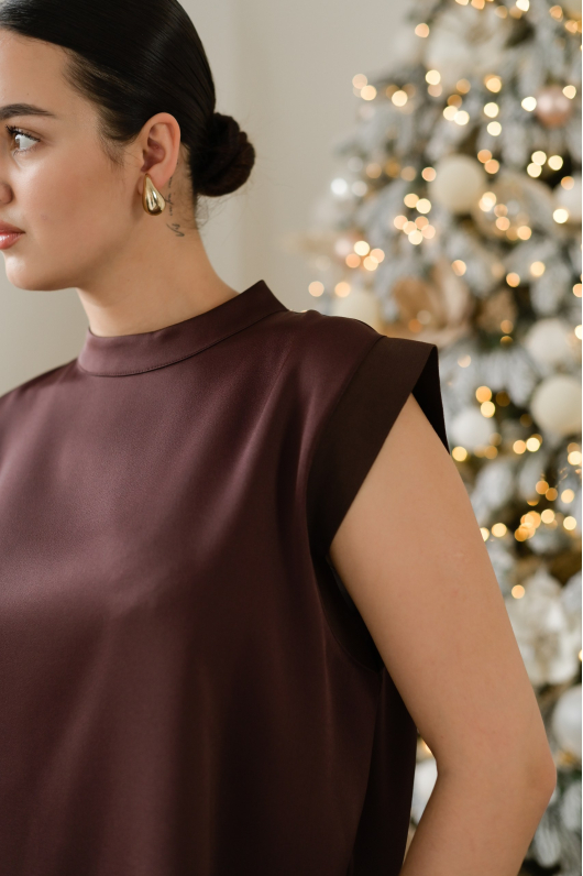 Блуза из струящейся ткани