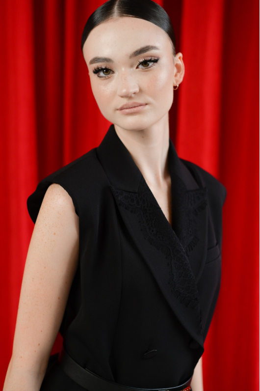 Платье мини с эффектом жилета